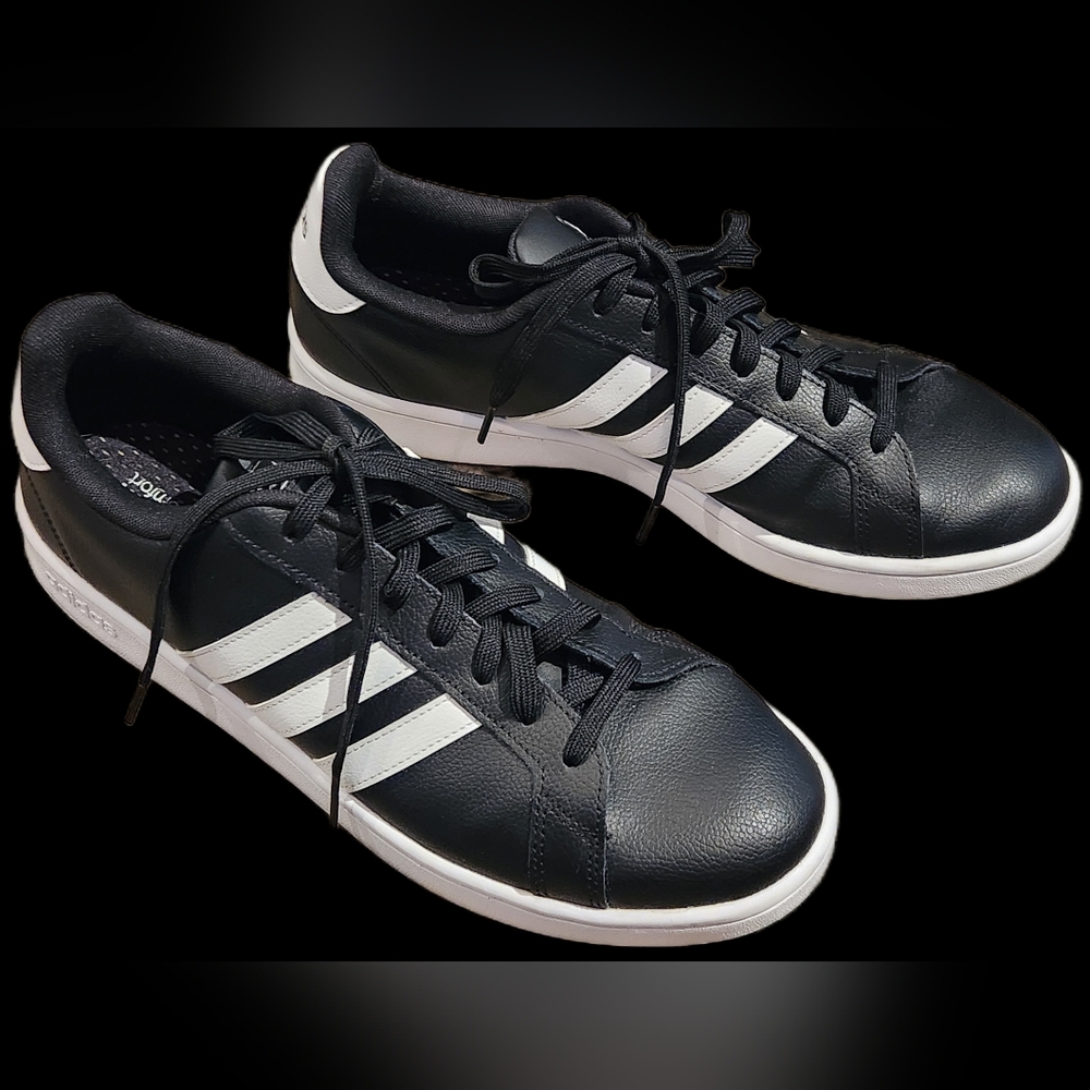 Adidas Black White Stripe Grand Court F36393 Mens Sneakers Athletic Shoes 12.5 - Picture 4 of 12